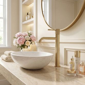 REA Umyvadlová baterie Rea Venti Brush Gold vysoká REA-B9784