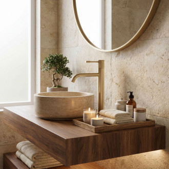REA Umyvadlová baterie Rea Venti Brush Gold vysoká REA-B9784