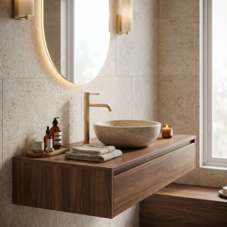 REA Umyvadlová baterie Rea Venti Brush Gold vysoká REA-B9784
