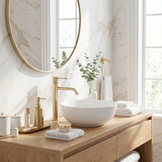 REA Umyvadlová baterie Rea Venti Brush Gold vysoká REA-B9784