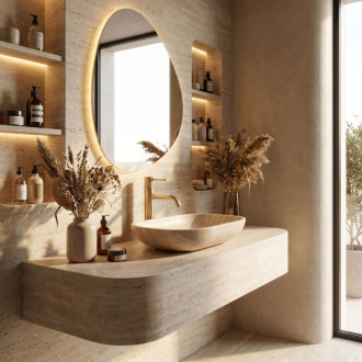 REA Umyvadlová baterie Rea Venti Brush Gold vysoká REA-B9784