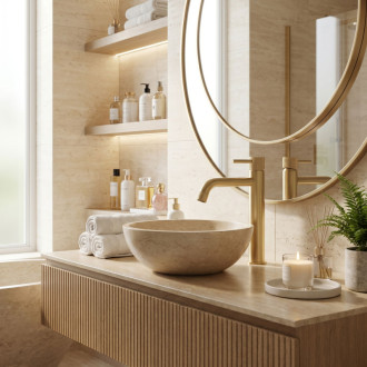 REA Umyvadlová baterie Rea Venti Brush Gold vysoká REA-B9784
