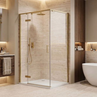 REA Sprchový kout Rea Bruno 90x90 Brush Gold REA-K3600