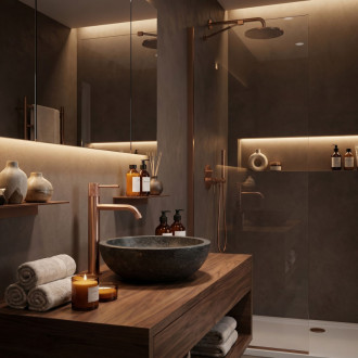 REA Umyvadlová baterie Rea Venti Brush Copper vysoká REA-B9783