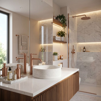 REA Umyvadlová baterie Rea Venti Brush Copper vysoká REA-B9783