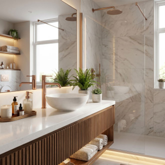 REA Umyvadlová baterie Rea Venti Brush Copper vysoká REA-B9783
