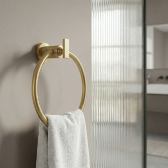 REA Rivo Kúpeľňový vešiak Ring 81307 Brush Gold REA-98060