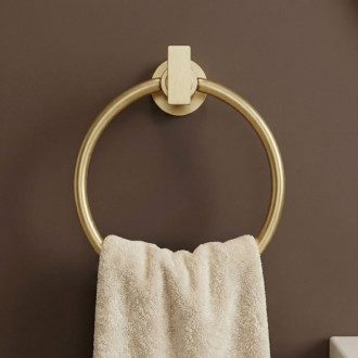 REA Rivo Kúpeľňový vešiak Ring 81307 Brush Gold REA-98060