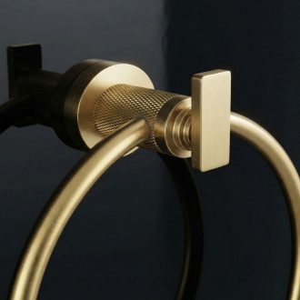 REA Rivo Kúpeľňový vešiak Ring 81307 Brush Gold REA-98060