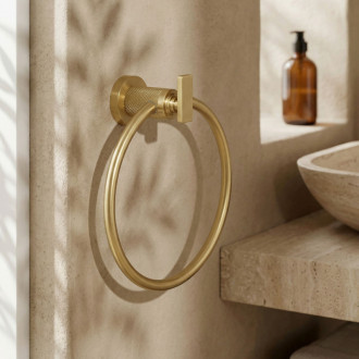 REA Rivo Kúpeľňový vešiak Ring 81307 Brush Gold REA-98060
