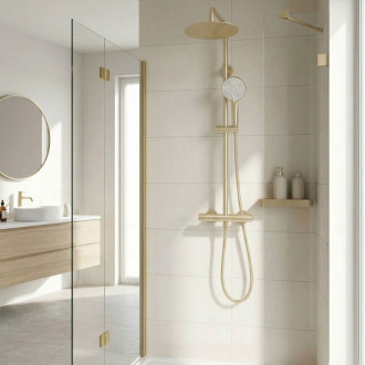 REA Sprchová sada bez výtoku s termostatom Rea Lungo Gold Brush REA-P6730