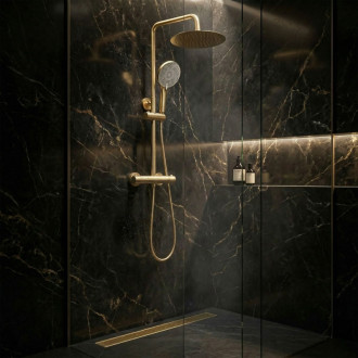 REA Sprchová sada bez výtoku s termostatom Rea Lungo Gold Brush REA-P6730
