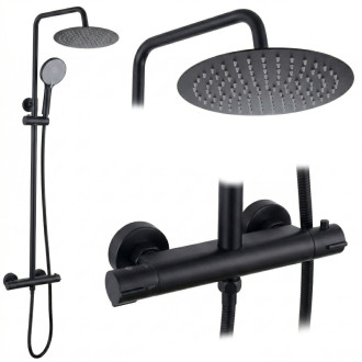 REA Sprchová sada bez výtoku s termostatom Rea Lungo Black REA-P6733