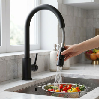 REA Fresh Touch Kuchynská batéria Black Matt REA-B6734