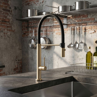 REA Viera Kuchynská batéria gold brush REA-B4852
