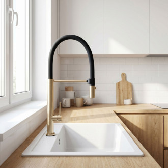 REA Viera Kuchynská batéria gold brush REA-B4852