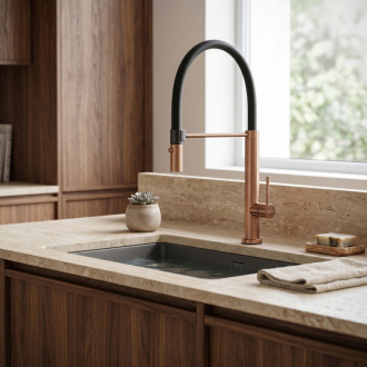 REA Viera Kuchynská batéria copper brush REA-B4854
