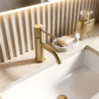 REA Umývadlová batéria Rea Lungo Diamond Brush Gold REA-B9843