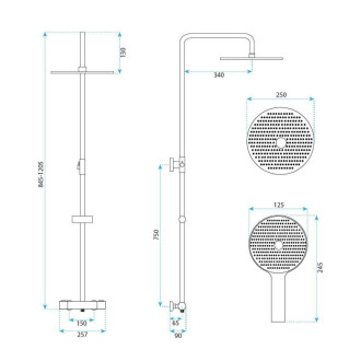 REA Sprchová sada bez výtoku s termostatom Rea Lungo Titan REA-P6736