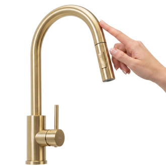 REA Fresh Touch Kuchynská batéria Brush Gold REA-B9842