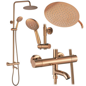 REA Sprchová sada s termostatom REA LUNGO Diamond - Copper REA-P3300