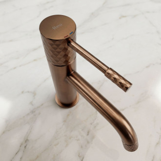 REA Umývadlová batéria Rea Lungo Diamond Brush Copper REA-B9844