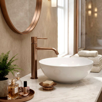 REA Umývadlová batéria Rea Lungo Diamond Brush Copper vysoká REA-B9846