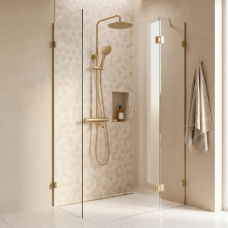 REA Sprchová sada s termostatom REA LUNGO Diamond - Gold Brush REA-P8923