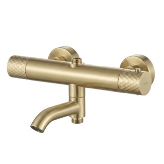 REA Sprchová sada s termostatom REA LUNGO Diamond - Gold Brush REA-P8923