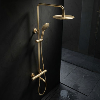 REA Sprchová sada s termostatom REA LUNGO Diamond - Gold Brush REA-P8923