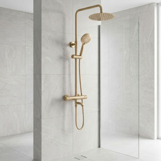 REA Sprchová sada s termostatom REA LUNGO Diamond - Gold Brush REA-P8923