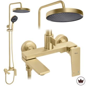 REA Sprchový set Rea Prime Brush Gold REA-P7624