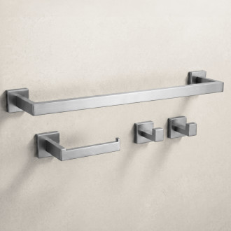 REA Sada kúpeľňových doplnkov Rio Brush Nickel 4 diely REA-06606