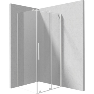 Deante Sprchovací kút Prizma, bianco, 100 × 80 cm, KTJ_A30R + KTJ_A38P KPNAP10S08