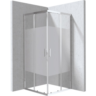 Deante Štvorcový sprchovací kút Funkia Evo, chróm, 90 × 90 × 195 cm KYC_0E99P