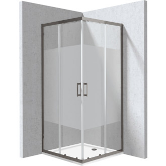 Deante Sprchovací kút KYC_DE99P, titanium, + vanička KTJ_081B, 90 × 90 cm KYCPDE99P