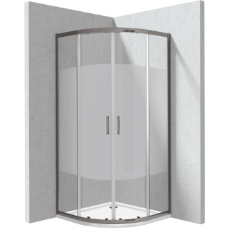 Deante Sprchovací kút KYP_DE99P, titanium + sprchová vanička KTJ_093B, 90 × 90 cm KYPPDE99P