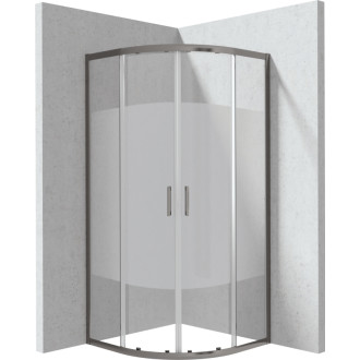Deante Štvrťkruhový sprchovací kút Funkia Evo, titanium, 80 × 80 × 195 cm KYP_DE88P
