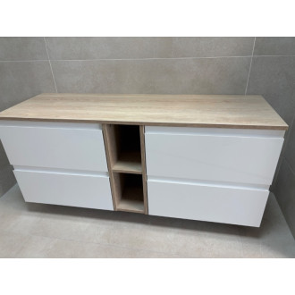 VÝSTAVNÝ KUS-VÝPREDAJ Cersanit MODUO SET 140cm/ 2x skrinka 60cm+ doska 140cm+stĺpik 20cm