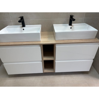 VÝSTAVNÝ KUS-VÝPREDAJ Cersanit MODUO SET 140cm/ 2x skrinka 60cm+ doska 140cm+stĺpik 20cm