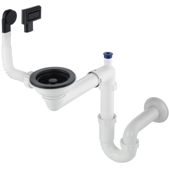 Deante "SIPHON SPACE SAVER pre jednodrez granitový 3,5"", čierna" ZXY_N949