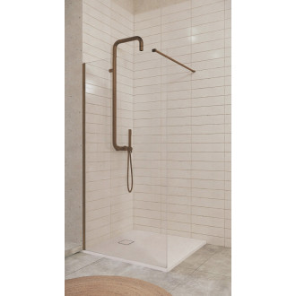 Deante Walk-in sprchová stena Prizma, kartáčovaný bronz, 100 cm KTJ_C30P
