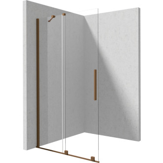 Deante Posuvná walk-in sprchová stena Prizma, kartáčovaný bronz, 100 × 195 cm KTJ_C30R