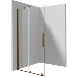 Deante Posuvná walk-in sprchová stena Prizma, kartáčovaný bronz, 80 × 195 cm KTJ_C38R