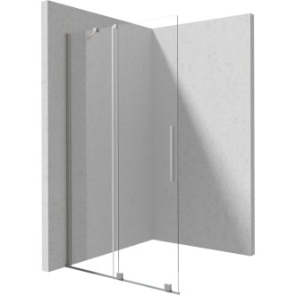 Deante Posuvná walk-in sprchová stena Prizma, kartáčovaná oceľ, 80 × 195 cm KTJ_F38R