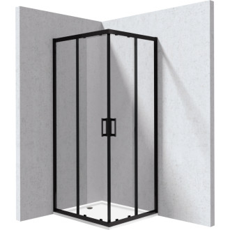 Deante Set: KYC_N089P + KTJ_089B, nero, 80 × 90 cm KYCPN089P