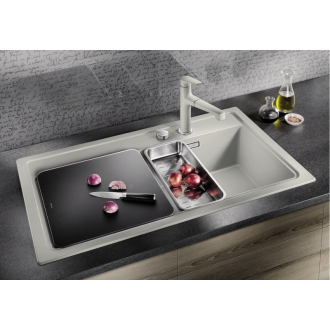 Blanco ZENAR 5S 523880 drez s odkvapom, drez vpravo aluminium drez vstavaný