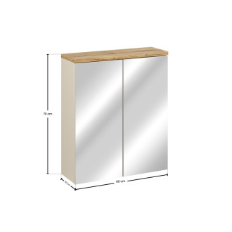 Comad BALI CASHMERE 84-60-2D Zrkadlová skrinka 60 cm 2 dvere