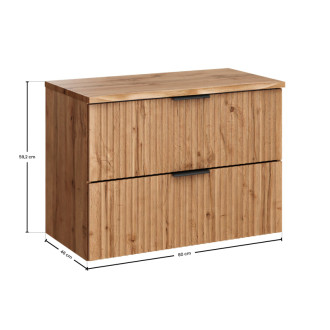 Comad SET-ADO B NAT WOTAN 80CM Kúpeľňová zostava 80 cm s doskou