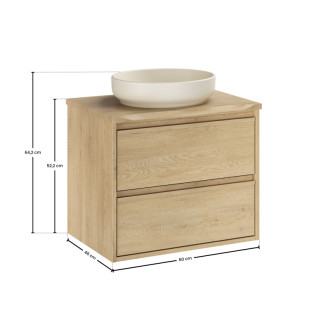 Comad SET-VOC B NAT CREMONA 60CM UN RIVER Kúpeľňová zostava 60 cm